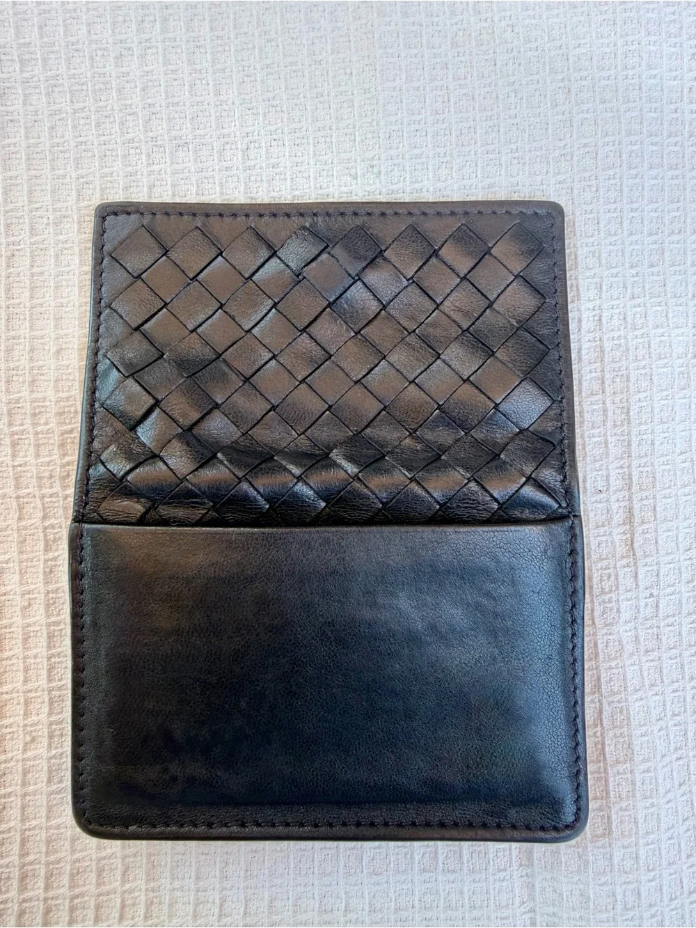 Bottega Veneta Black leather Card Holder
